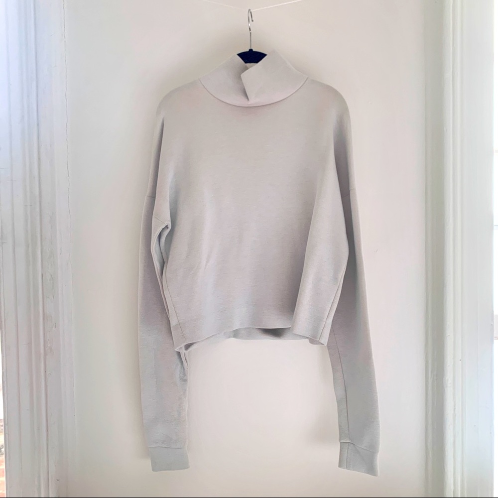 COS Funnel Neck Pullover, Light Blue, XS
